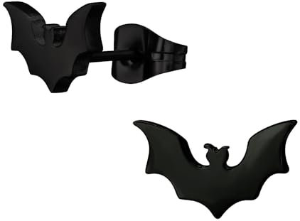 Monkimau Fledermaus Kinder Ohrringe Chirurgenstahl | Edelstahl Hypoallergen Kinderohrringe | Mädchen Schmuck Geschenk Geschenkidee