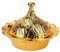 Gsycle Plato para dulces con tapa, de aleación de zinc con relieve floral, ideal para aperitivos, comida, bodas, hoteles, bares y decoración del hogar.
