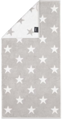 Cawö Handtücher New Stars Sterne groß 6260 Platin/weiß - 76