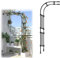 Rankhilfe Halbbogen Rosenbogen Gartenbogen Für Kletterpflanzen Aus Metall Torbogen Rankhilfe Breite 60/90/180/200/300/350/400cm Halber Bogen Rosen Spalier Rankbogen(Black,180x240x45cm)