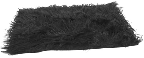 Black Baby Photography Mat Synthetic Fur for Newborn Photo Props | No Shedding, Easy to Clean, Comfortable Touch, No Fading, Baby and Newborn Photography DIY Use