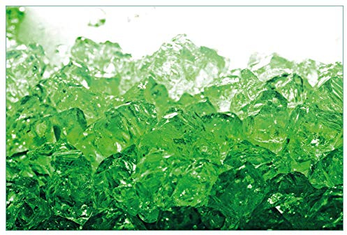 Wallario Küchenrückwand selbstklebend 90 x 60 cm, Motiv: Leuchtendes EIS in grün | Spritzschutz abwischbar & pflegeleicht