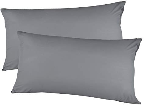 Kissenbezug kissenhülle Kopfkissenbezug Bettkissenbezug Pillowcase, Adoric Life [2er Set] Kissenbezug 100% Mikrofaser, 40 cm x80 cm.(Grau)