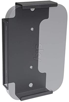 HIDEit Mounts Wall Mount for Sky Q Mini, Black Steel Wall Mounting Bracket for Sky Q Mini Box, Hide Your Sky Q Mini Cable Box, Wall or VESA Mount