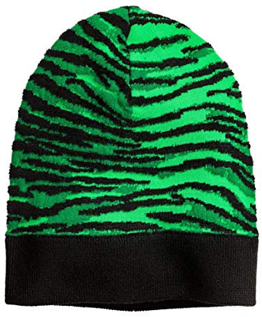 KENZO x H&M Wollmütze Beanie gemusterte Wollmix Mütze Grün mit Tigerstreifen