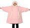 Snug Rug Eskimo Decke mit Ärmel Pullover Decken-Kapuzenpullover Übergroße Sweatshirt Hoodie Kuscheldecke mit Ärmeln Kapuze hochwertiges Sherpa-Fleece für Herren und Damen Einheitsgröße Rosa