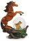 Euro Souvenirs Glitzerkugel Pferd, braun, Schneekugel Tier Tiere Schneekugeln Pferde