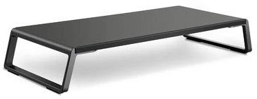 ZAORUN Laptop Accessories Monitor Stand Riser with Metal Feet Compatible for iMac MacBook LCD Display Printer, Lapdesk Tabletop Organizer Sturdy Platform Save Space (Color : Black)