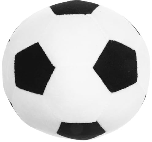 TOYANDONA Fußball-Plüschkissen, gefülltes Sport-Wurf-Plüschtier, rund, Baumwolle, gefüllt, für Fußball, Sport, Wettbewerb, Preise, Party-Dekoration, weiches Fußball-Plüschspielzeug, 20 cm