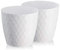 Tymar Blumentopf, 2er-Pack, glänzender, Leichter, dekorativer Pflanzentopf aus Kunststoff, Moderne, Runde Form, für Innenräume,Pflanzkübel (30 cm, Weiß)