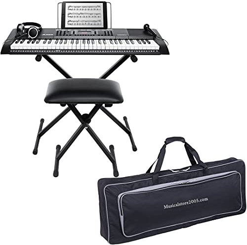 MusicalStore2005 Kit Tastiera 61 Tasti per Alesis Harmony 61 MKII, Inclusi Borsa Imbottita, Leggio Cuffia e Microfono - Ideale per Bambini e Studenti