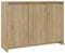 vidaXL Sideboard mit 3 Türen Kommode Anrichte Schrank Beistellschrank Mehrzweckschrank Standschrank Wohnzimmer Sonoma-Eiche 102x33x75cm Holzwerkstoff