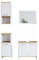 Vicco Badmöbel-Set Elvio, Badezimmerschrank-Set, Weiß/Sonoma, 4 Teile