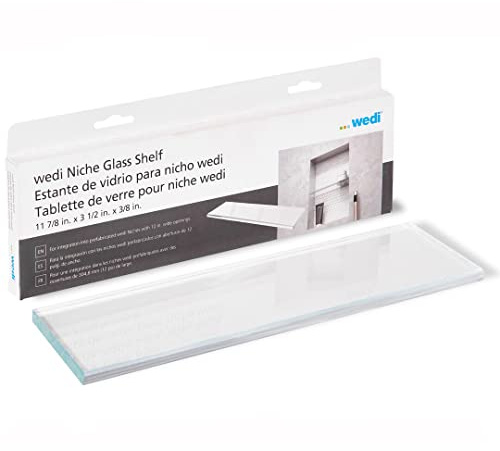 Wedi Étagère de douche encastrable en verre transparent
