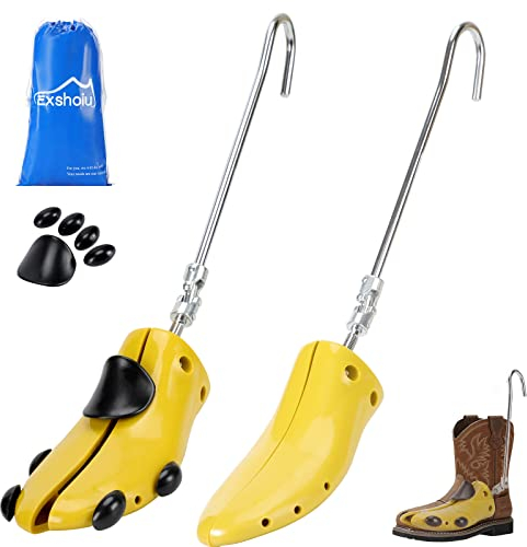 Exshoiu Schuhspanner, Schuhdehner für Stiefel, Stiefeldehner für Breite Füße, Ein Paar Verstellbare Schuhdehner Schuhweiter Stiefeletten Herren und Damen