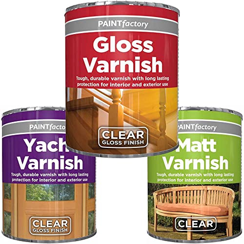 Q&H 300ML All Varnish Paint Tin Long Lasting Protection - Interior & Exterior Excellent Coverage Gloss Finish Clear Paints - Fast Dry Surface Painting Ultra Tough Tins Household (Yacht Varnish, 2 Tin)