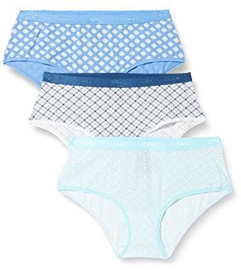 DIM Boxer Femme Les Pockets Coton Couleurs & Motifs x3, Lot Nœud Noir, XXL