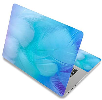 Laptop Stickers Decal,12 13 14 15 15.6 inches Netbook Laptop Skin Sticker Reusable Protector Cover Case for Toshiba Hp Samsung Dell Apple Acer Leonovo Sony Asus Laptop Notebook (Blue Feather)