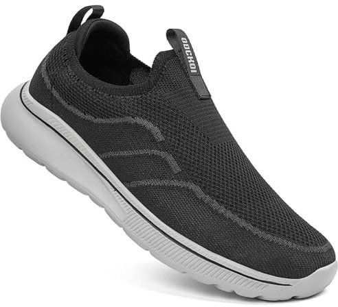 ODCKOI Zapatillas Slip On Hombre Deportivas Masculinas Zapatos Calzado Ligero Sneaker Fitness Running sin Cordones Malla Sneaker Negro 41