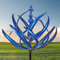 Moulin à vent rotatif cinétique de 90 cm avec prise de terre, carillon esthétique attrape-vent, moulin à vent en lotus bleu, moulin à vent pour cour, pelouse, terrasse, jardin extérieur
