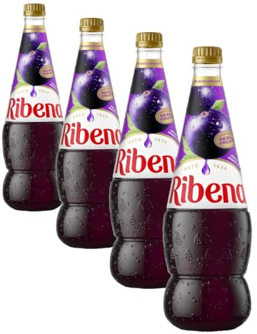 Ribena Blackcurrant Squash 1.5L – Real British Blackcurrants | Rich in Vitamin C | No Artificial Colours or Flavours | 100% Recycled Plastic Bottle (Pack of 4)