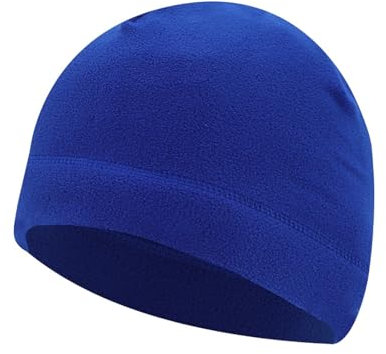 HIQIU Winter Warm Fleece Mütze für Damen und Herren, Unisex Outdoor Sport Radfahren Einfarbig Wintermütze Ski Beanie Cap (DE/NL/SE/PL, Alphanumerisch, Einheitsgröße, M, Königsblau)