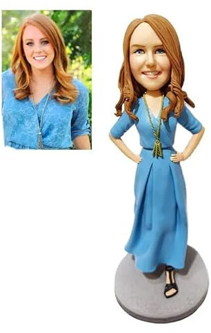 HARVEST HOUSE Benutzerdefinierte Wackelkopf-Figur, Handgefertigter Wackelkopf, Wackelkopf Figuren Handgemachte Personalisierte Skulptur Geschenk
