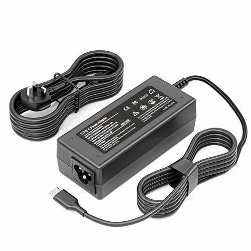 YOBVTBF 45W USB C Chromebook Charger Replacement for HP,Dell, Acer, Lenovo,Samsung, Asus,Google Chromebook Type C Laptop Charger,Hp Chromebook X360 11 13 14 14A HP Spectre X360 13 Elite X2 Power Cord