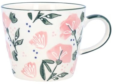 Gisela Graham Pink Sweetpea Stoneware Mug