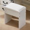 Buildonely Schminktisch Hocker, Moderner Schminkhocker Hocker, Sitzhocker aus Holz, Weiß