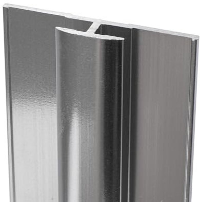 Schulte profilé de jonction 210 cm aspect chromé, pour panneau mural de salle de bain DécoDesign, revêtement décoratif douche, recoupable adaptable à la hauteur du panneau