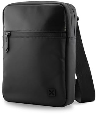 CroX Geruchssichere 4L Crossbody Schultertasche mit X-Flow-Technologie, Unisex, stilvoll und minimalistisch, Schwarz, Compact