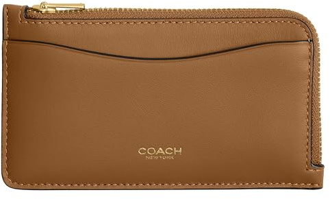 Coach Damen Klein Reißverschluss Etui Reisezubehör Umschlag Kartenhalter, Honigbraun, Einheitsgröße