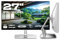 JapanNext Monitor Tattile Bianco 27 IPS WQHD (2560x1440) con Braccio Snodato | HDR | Ricarica via USB-C (65W) | Altezza e Inclinazione Regolabili (HSP) | G-Sync/FreeSync | JN-IPS27WQHDR-C65W-FLD-T
