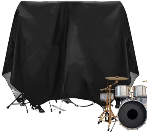 Schützende Oxford Trommel-Staubabdeckung, großes Schlagzeug-Set und Musikinstrumentenhülle, Premium-Oxford-Stoff zum Schutz von Drums, Klavier, Violine und Gitarren vor Staub und Beschädigungen