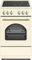 COCINA VITROCERÁMICA CREMA XL CON HORNO ELECTRICO 60 CM ANCHO SOLTHERMIC CREMA RÚSTICA ACABADOS DORADOS/, 4 FUEGOS/HORNO ELECTRICO