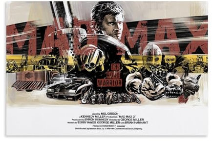 CBEJFGTX Mad Max 2 Movie Poster Dekorative Malerei Leinwand Wandkunst Wohnzimmer Poster Schlafzimmer Malerei 12x18inch(30x45cm)