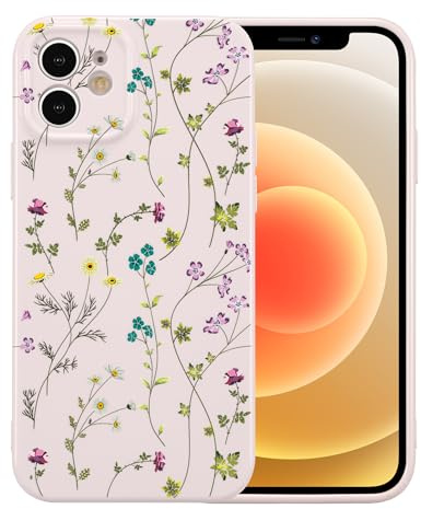 RALEAVO Flower Case for iPhone 11 Cute Girly Shockproof Slim Cover, Purple | For iPhone 11 Floral Spring Aesthetic Pretty Phone Case, Drop-proof Slim Thin Soft TPU Material, Girls & Women Gift