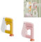 Dvagoent 2 Pezzi Gancio Borsa da Tavolo Plastica, Simpatico Motivo a Papera, Fissaggio Manuale Girevole, Facile da Installare (Bianco, Rosa)