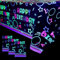 XJLANTTE 4 Packung Glow Party Tischtuch Zubehör - Neon-Plastik-Geburtstagstischabdeckung, schwarzes Licht Fluoreszenz-Rechteck-Tischdecke 130x220cm für Glow in The Dark Geburtstagsparty Dekorationen