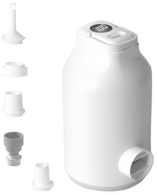Elektrische Luftpumpe, 2000mAh Akku Elektrische Pumpe mit 5Düsen für Luftmatratze, Tragbare Mini Pumpe für Luftmatratze, Pool, Schwimmring, Camping, Vakuumbeutel - Schnelles Aufblasen/Ablassen
