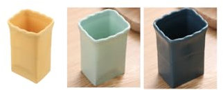 Luxvara Juego de 3 Cortador de Frutas, Cortador de Tazas, Cortadora de Frutas de Mano, Rebanador Taza de Acero Inoxidable para Ensaladas y Fruta Cortada (Amarillo, Azul, Verde)