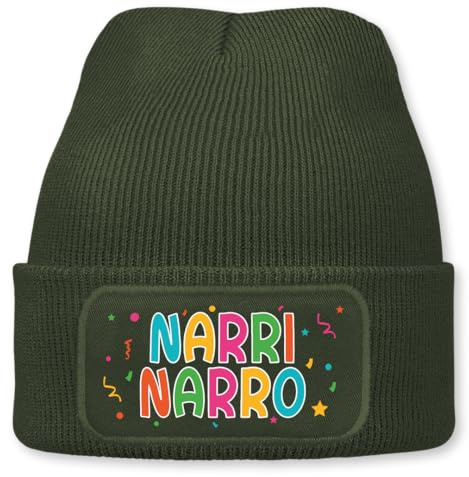 Prozente Momente Narri Narro – lustige Wintermütze | Beanie für Damen & Herren, warm, elastisch & Unisex, Strickmütze mit Patch & Druck, perfekt für Après-Ski, Weihnachtsmarkt & Fasching, Karneval