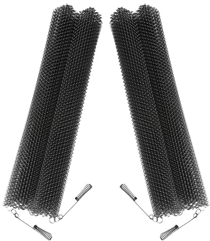 GARVALON Lot de 2 Rideaux Pare-feu de Cheminée en Fer Noir, Écran de Cheminée Résistant la Déformation, comme Séparateur de Pièce Moderne et Élégant