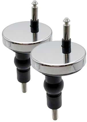 Harbour Housewares Universal Quick Release Toilet Seat Fittings - 2 Pack | Chrome Soft Close Hinge Fixings Kit with Screws, Bolts & Expanding Rubber Sleeves - Replacement Toilet Seat Hinges
