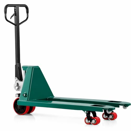 Transpallet Manuale 3000Kg Doppio Rullo Forche 1150x550 mm Carrello Elevatore Sollevatore idraulico 3T per Pallet Europallet Ruote Poliuretano Robusto per Magazzino Logistica Officina