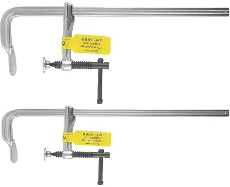 WELDINGER SET 2 Stück Schlosser-Schraubzwinge Ganzstahl 80x300 mm