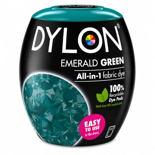 All-in-1 Fabric Dye Emerald Green – Permanent High-Intensity Textile Dye for Cotton, Linen, Viscose, and Polyester Blend Fabrics – Easy Application, Long-Lasting Color, Machine Wash Safe