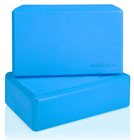 Yoga blöcke 2er Set 9 x6 x3 , Stabil Rutschfest Eva Schaumstoff, Bietet Unterstützung und Stabilität für Joga Fitness Meditation