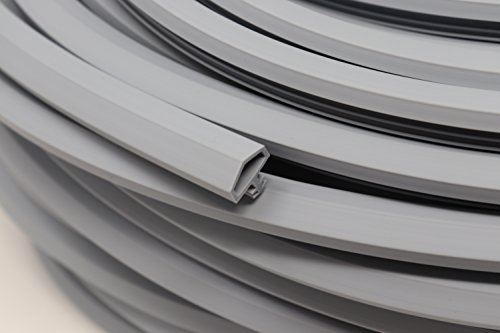 50m - Türdichtung in Grau | Türanschlagdichtung Zimmertür M 680 Deventer für Holzzargen | Türzargen-Dichtung | Kunststoff weich Universal PVC Zimmertürdichtung Bayram®